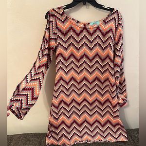 Karlie Designer Geometric Fun Dress, Cut Out Arms, Medium